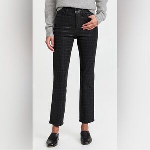 FRAME DENIM Le Sylvie Slender Jeans Noir Croc Coated Size 26